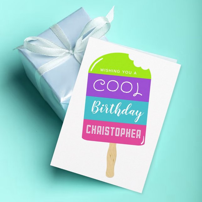 Carte Cool Popsicle Anniversaire (Créateur téléchargé)