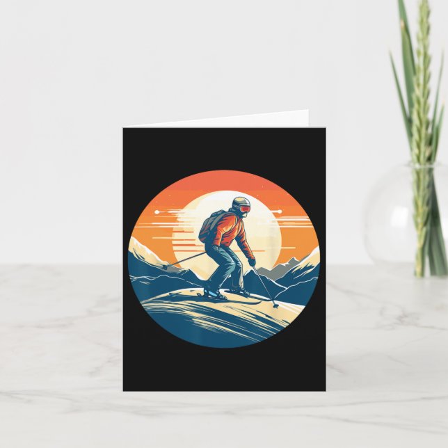 Carte Cool Pour Snowboard Et Ski Lover Dans Le Moun Blan (Devant)