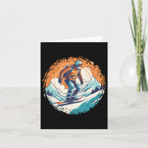 Carte Cool Pour Snowboard Et Ski Lover Dans Le Moun Blan