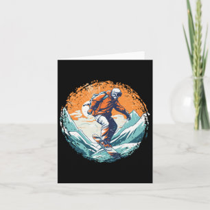 Carte Cool Pour Snowboard Et Ski Lover Dans Le Moun Blan