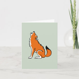 Carte Cool Red WOLF — Faune - Nature- Vert