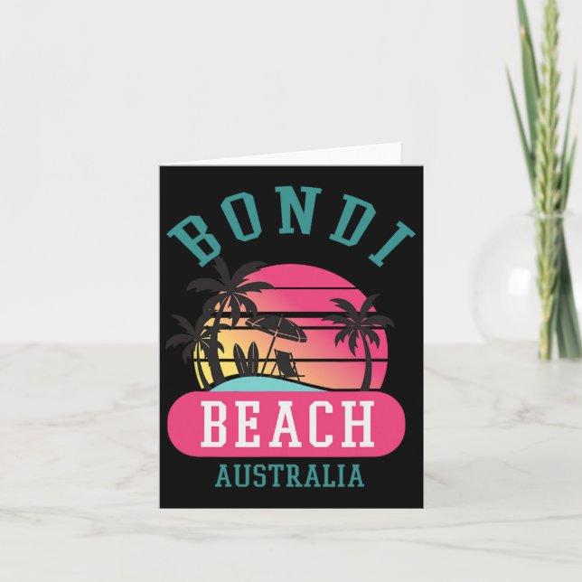 Carte Cool rétro Bondi Beach Original Australie Plages (Devant)