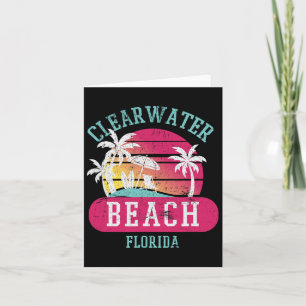 Carte Cool rétro Clearwater Beach Original Floride Sunse