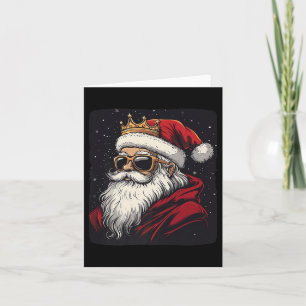 Carte Cool Royal Santa Claus tenue avec couronne pour ga