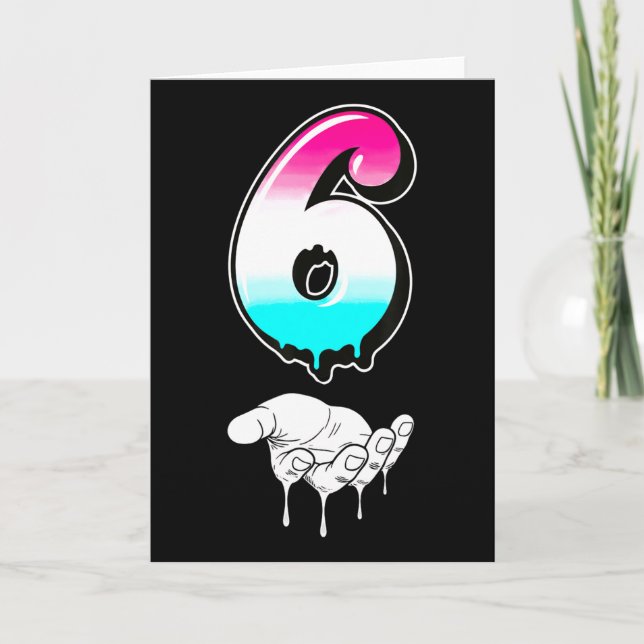 Carte Cool Six Seven 6 7 Mème Costume Slang Gen Alpha Ma (Devant)