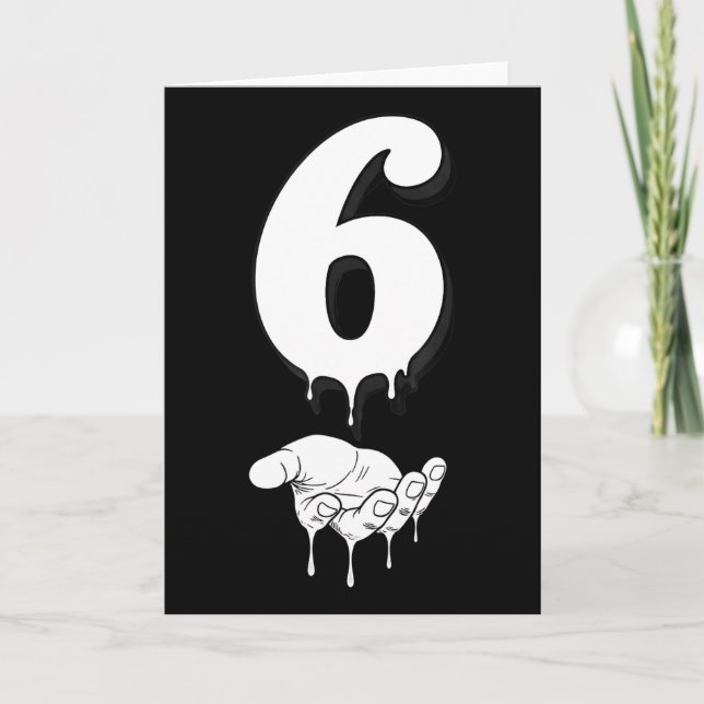 Carte Cool Six Seven 6 7 Mème Costume Slang Gen Alpha Ma (Devant)