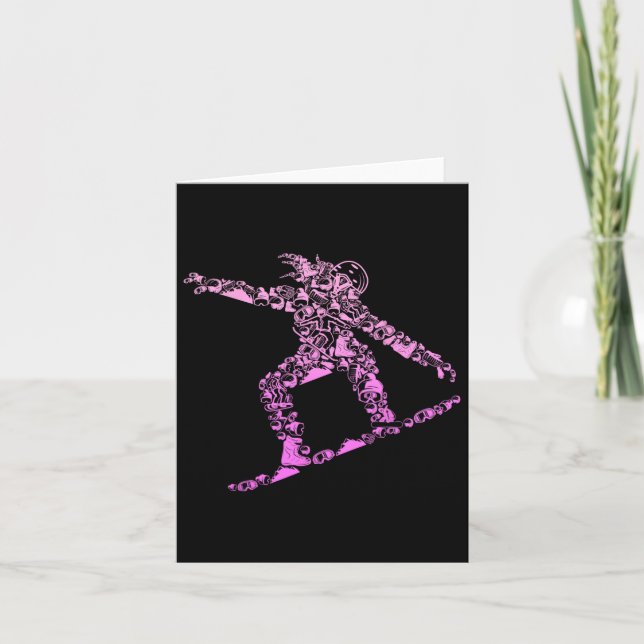 Carte Cool Snowboarder Vêtements Et Idées Cadeaux Femmes (Devant)