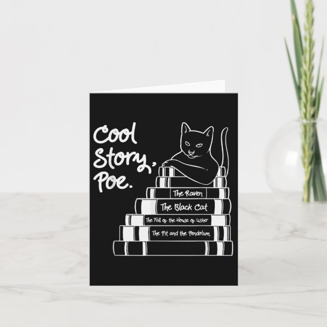 Carte Cool Story Poe Chat noir Edgar Allan Poe (Devant)