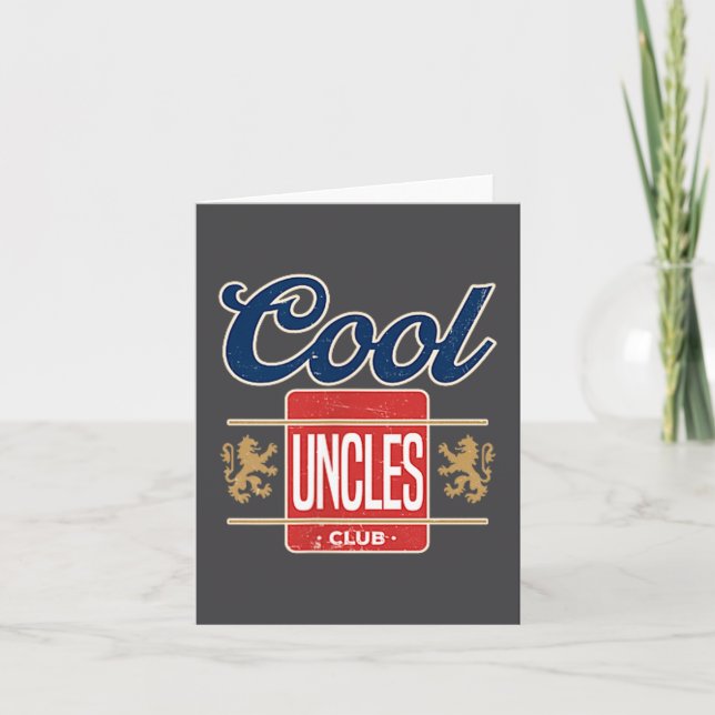 Carte Cool Uncles Club For New Uncle Father's Day Uncle  (Devant)
