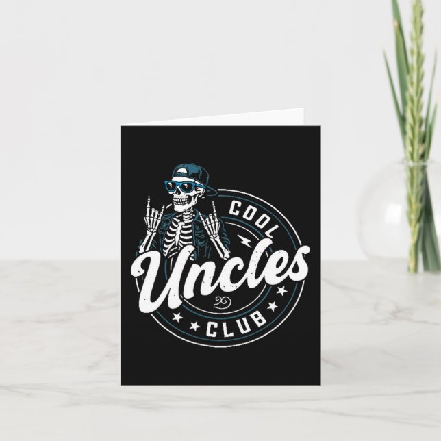 Carte Cool Uncles Club Shirt Funny Skeleton Uncle Men  (Devant)