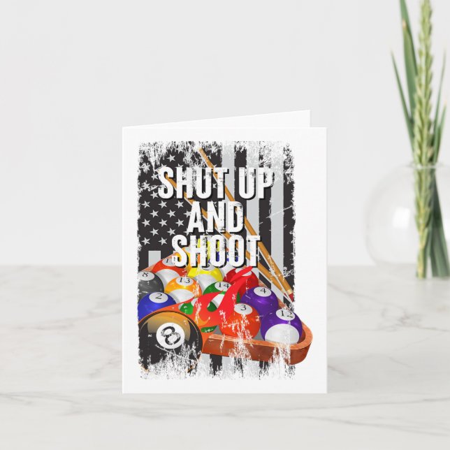 Carte Cool Usa Pool Billard Citations De Jeu Shup Et Sh (Devant)