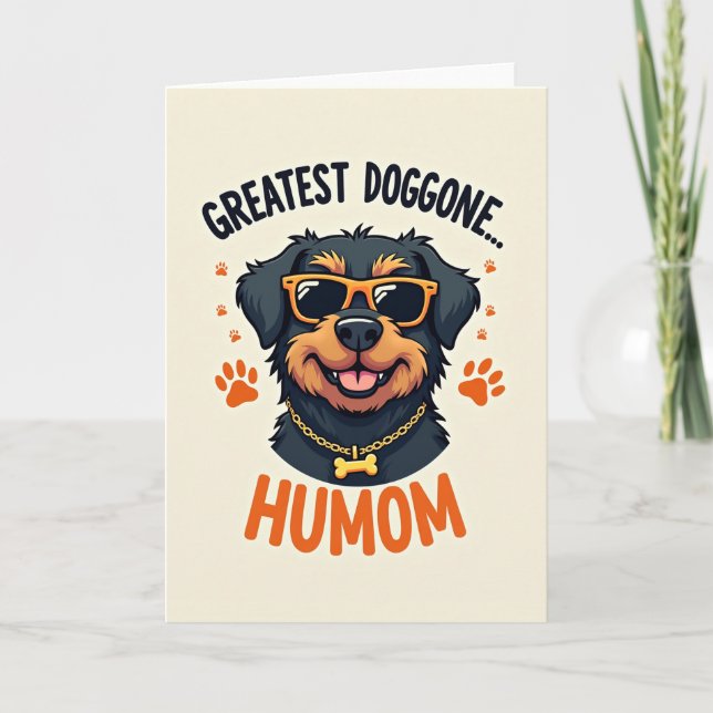 Carte Coolest Dog Humom Card (Devant)