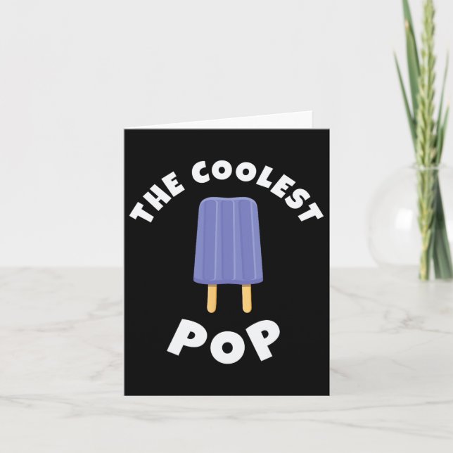 Carte Coolest Pop Funky Fête des pères Cool Papa Joke Pa (Devant)