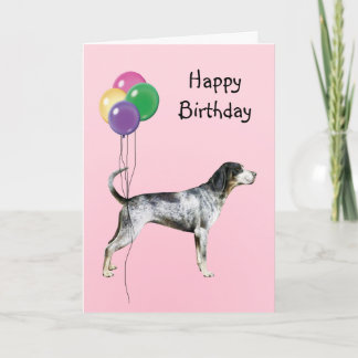 Carte Coonhound de Bluetick, ballons d'anniversaire