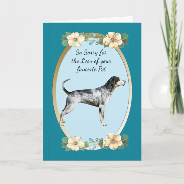 Carte Coonhound de Bluetick, sympathie florale (Devant)