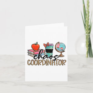 Carte Coordinateur Chaos Enseignant Fun Enseignant Humou