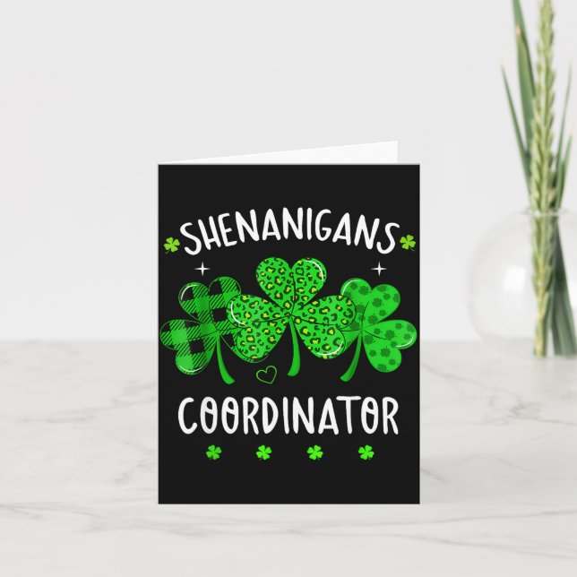 Carte coordinateur de farces professeur drôle St Patrick (Devant)