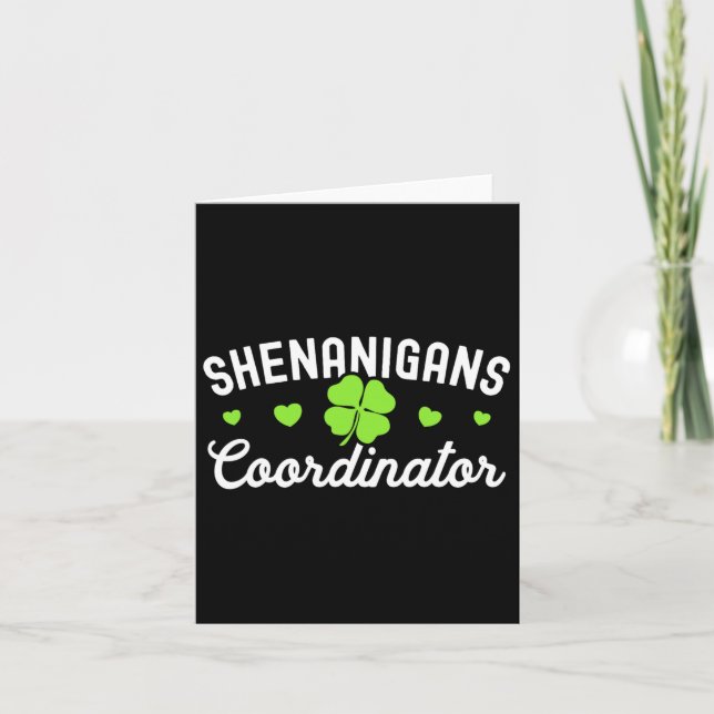 Carte Coordinateur de Shenanigans Happy Jour de la Saint (Devant)