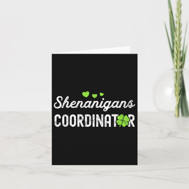 Carte Coordinateur de Shenanigans Happy Jour de la Saint (Devant)