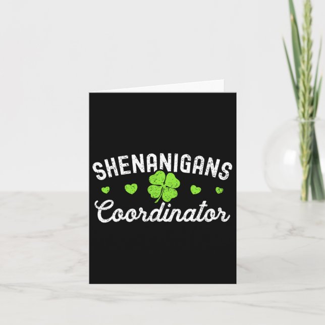 Carte Coordinateur de Shenanigans Happy Jour de la Saint (Devant)