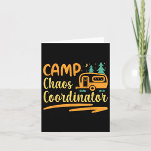Carte Coordinateur du camp vintage Chaos Funny Camp Coun