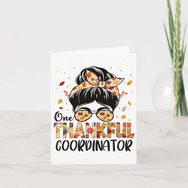 Carte Coordinateur Un Remerciement Messager Bun Thanksgi (Devant)