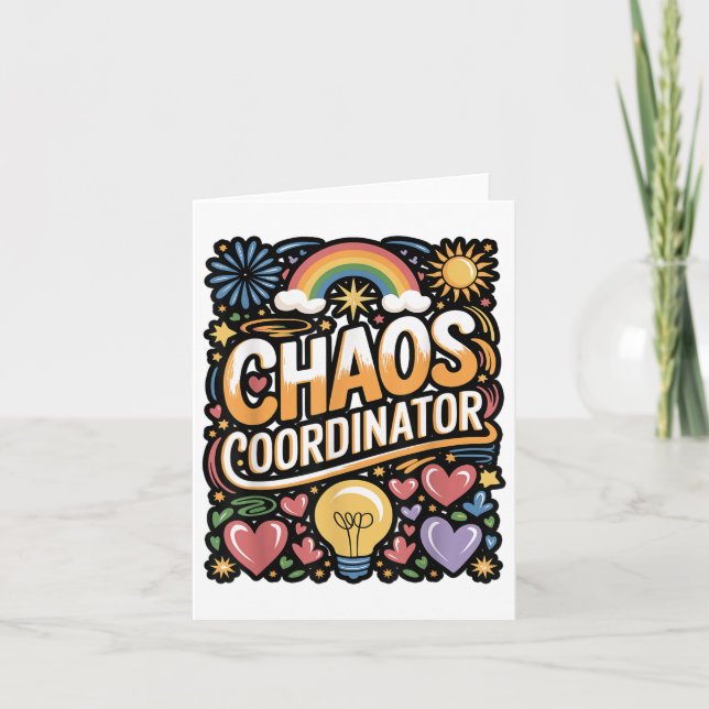 Carte Coordonnateur de chaos Citation drôle  (Devant)