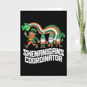 Carte Coordonnateur de farces Gnome de la Saint-Patrick