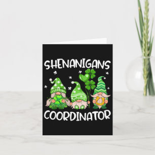 Carte Coordonnateur de Shenanigans Gnomes Mignons Enseig