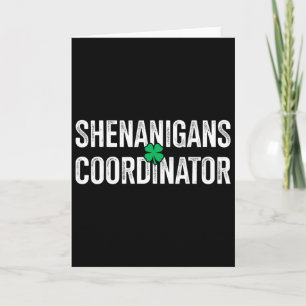 Carte Coordonnateur de Shenanigans pour drôle de St Patr