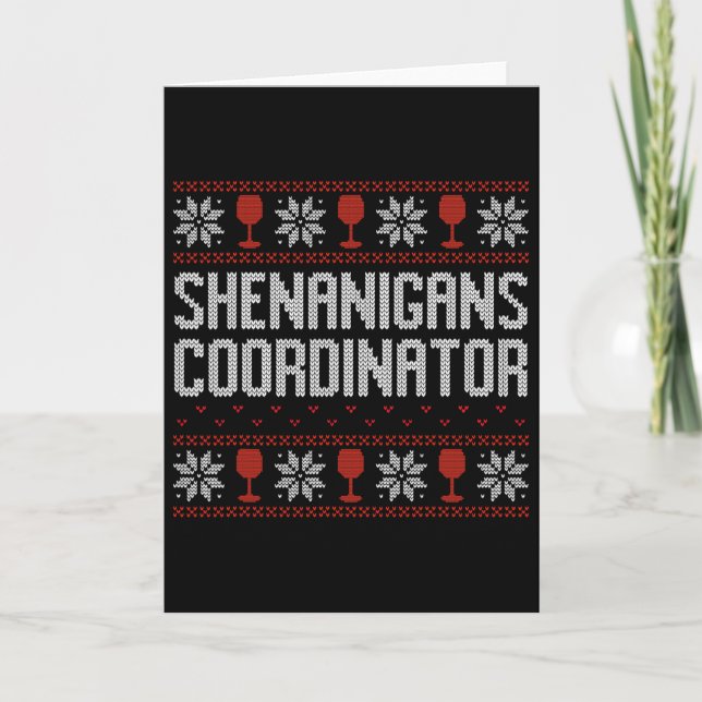 Carte Coordonnateur de Shenanigans Pull de Noël laid  (Devant)
