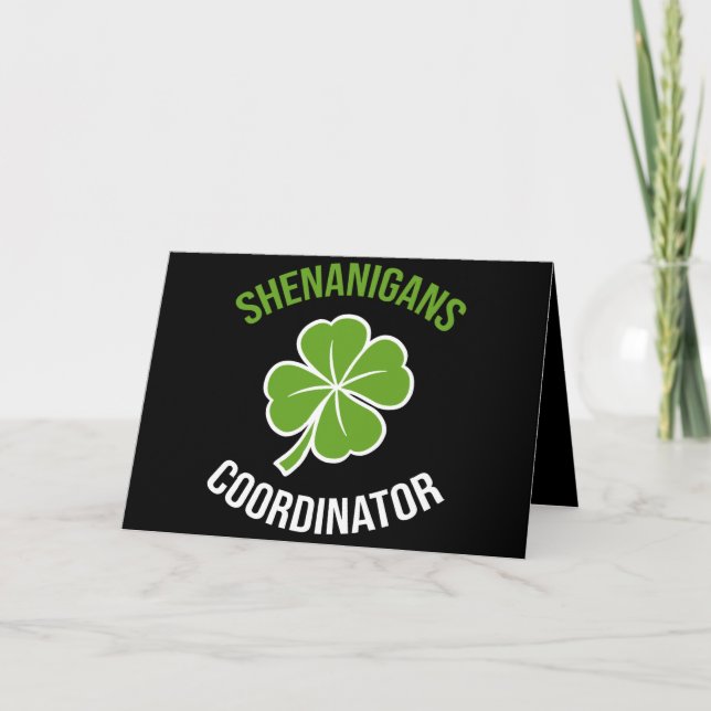 Carte Coordonnateur de Shenanigans St Patrick's Day (Devant)
