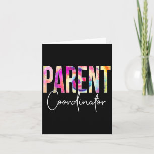 Carte Coordonnateur Parent Tie Dye Retour à l'école Appr