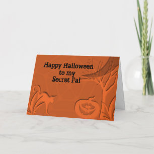 Carte Copain heureux de secret de Halloween