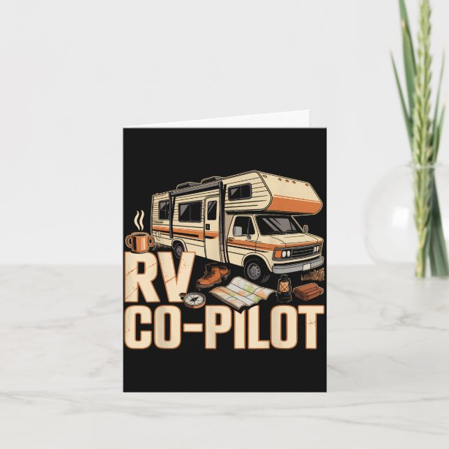 Carte Copilote de VR camping caravane coucher de soleil  (Devant)