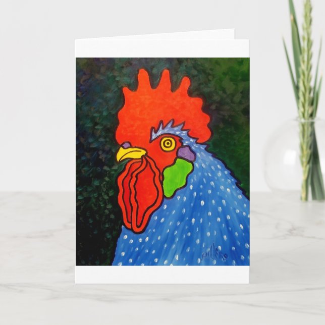 Carte Coq bleu 14 (Devant)