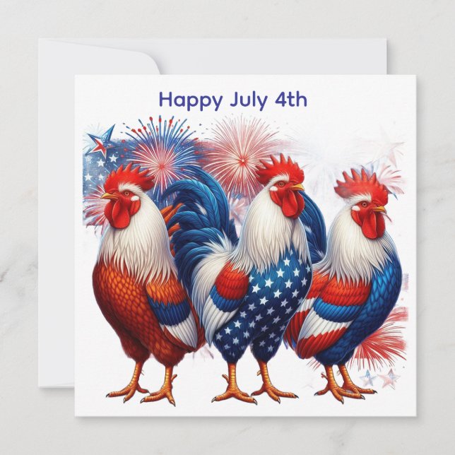 Carte Coq du 4 juillet (Devant)