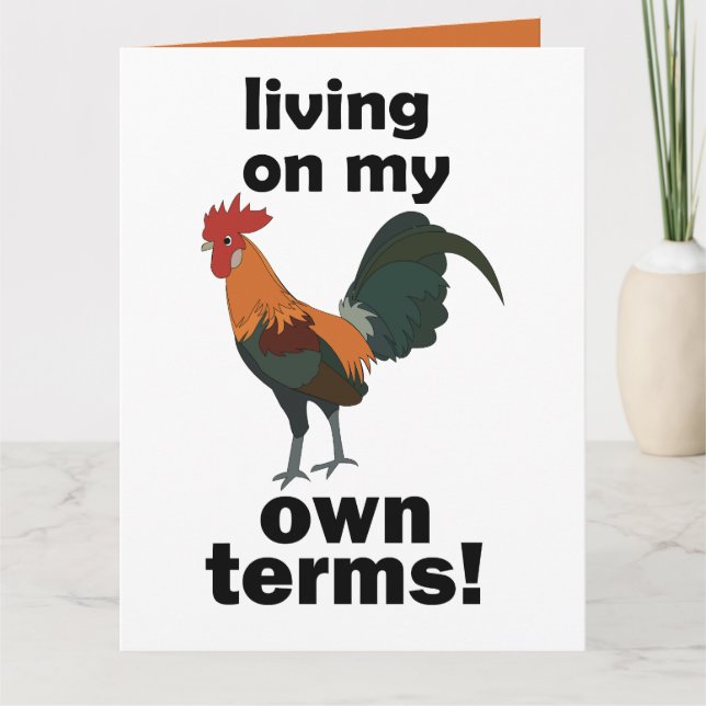 Carte Coq sauvage vivant à ma manière (Devant)