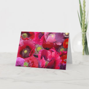 Carte Coquelicot vif 