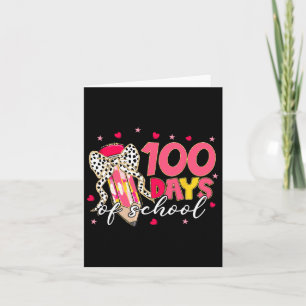 Carte Coquette Bow 100 Jours De Crayon D'École Filles En