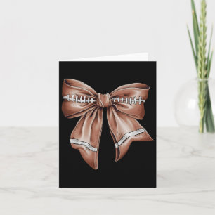 Carte Coquette Bow Citrouille Américain Football Thanksg