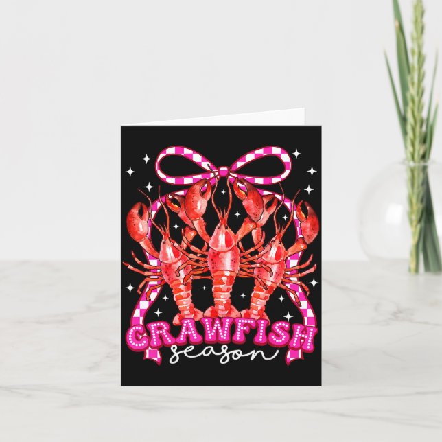 Carte Coquette Bow Crawfish Boil Season For Men Women Ki (Devant)