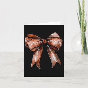 Carte Coquette Bow Football Américain Automne Thanksgivi