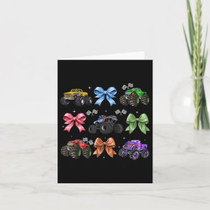 Carte Coquette Bow Monster Camion Mères Fête Maman Fille