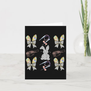 Carte Coquette Bow Phlebotomiste Bunny de Pâques