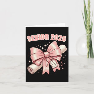 Carte Coquette Bow Senior 2025 Graduation Long Sleeve