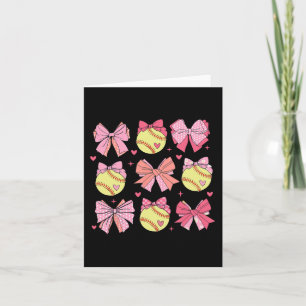 Carte Coquette Bow Softball Maman Mères Jour Softball Ma
