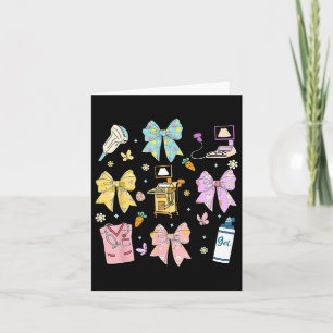 Carte Coquette Bow Sonographer Easter Ultrasound Tech So