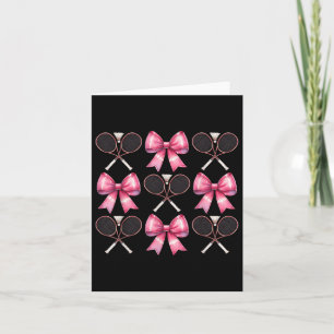 Carte Coquette Bow Volant de badminton Raquette rose Rub