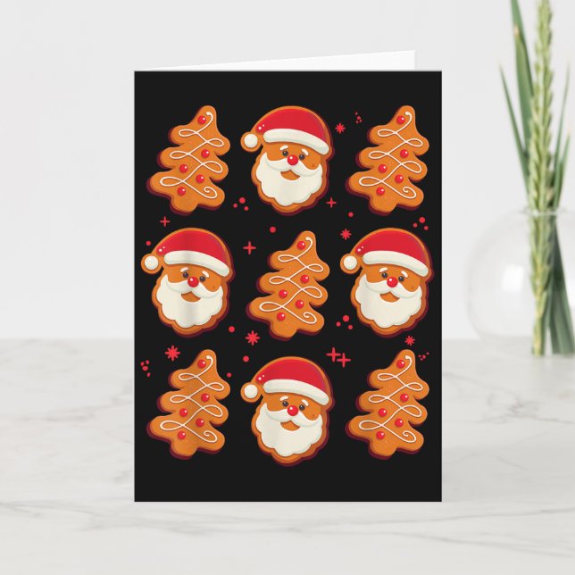 Carte Coquette Christmas Tree Cake Santa Claus Nk Christ (Devant)